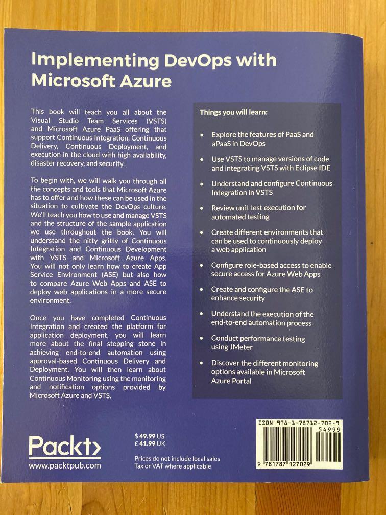 Implementing DevOps with Microsoft Azure, Hobbies & Toys, Books ...