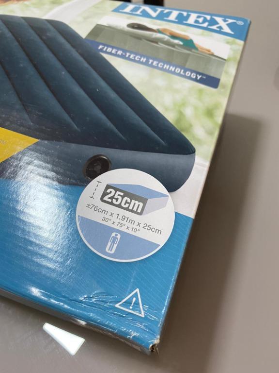Intex Air Mattress Fiber Tech Dura Beam Single Size include Electric