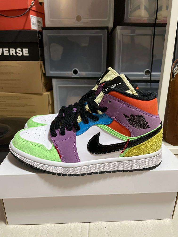 Air jordan 1 on sale mid se multicolor femme