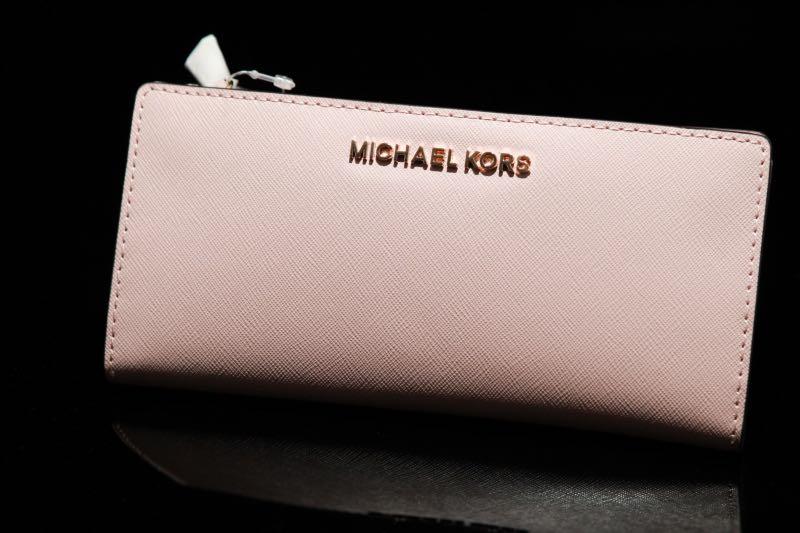 Michael Kors Large Crossgrain Leather Slim Wallet