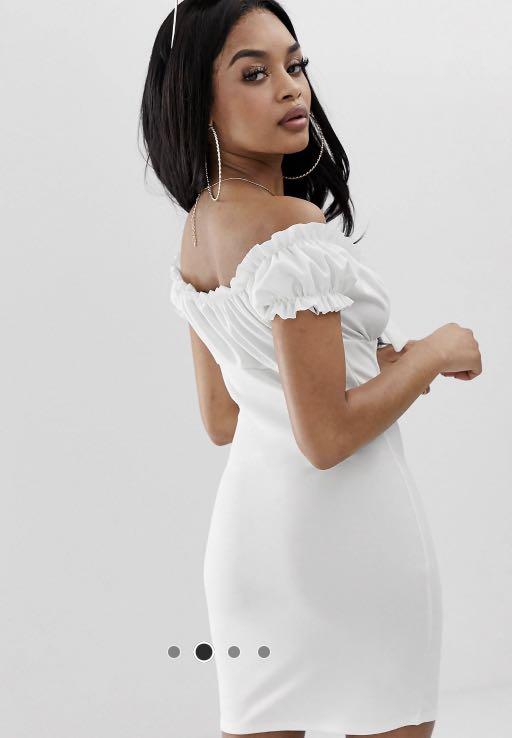 Missguided white bodycon dress outlet