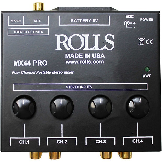 MX44PRO 4 channel stereo audio mixer ( DC/ 9V powering), Audio, Other ...