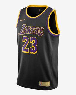 Los Angeles Lakers LeBron James T Shirt NBA Basketball Black Bold Graphic  Large