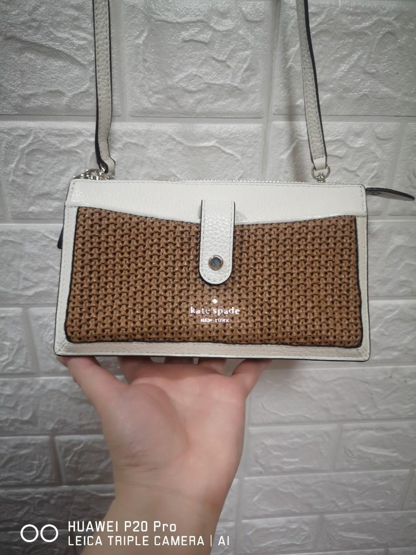 Kate spade jackson straw crossbody deals