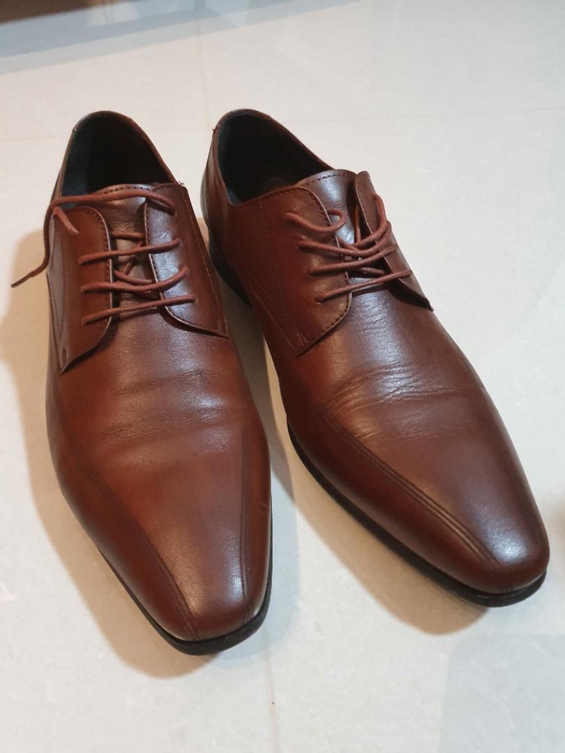 Mens cognac dress shoes sale