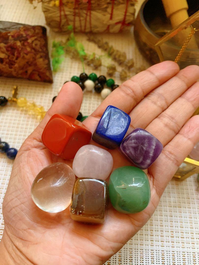 polished semi precious stones