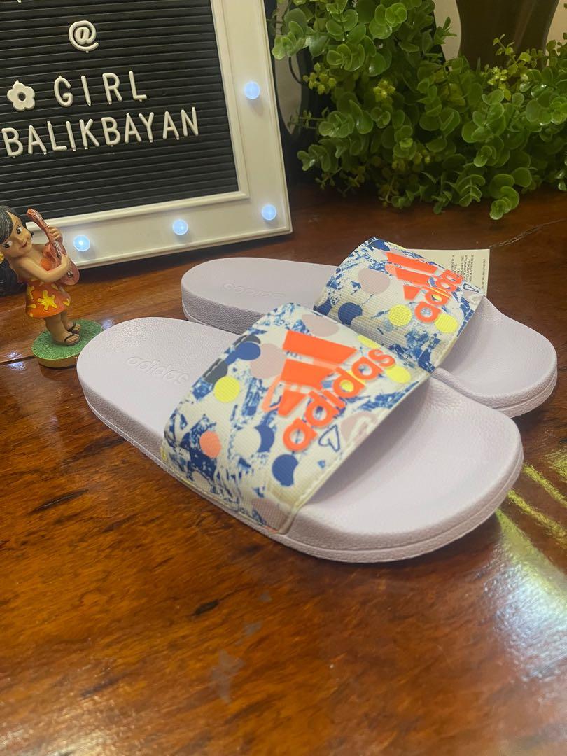 RARE design Adidas lavender slides sz 6.5 Women s Fashion