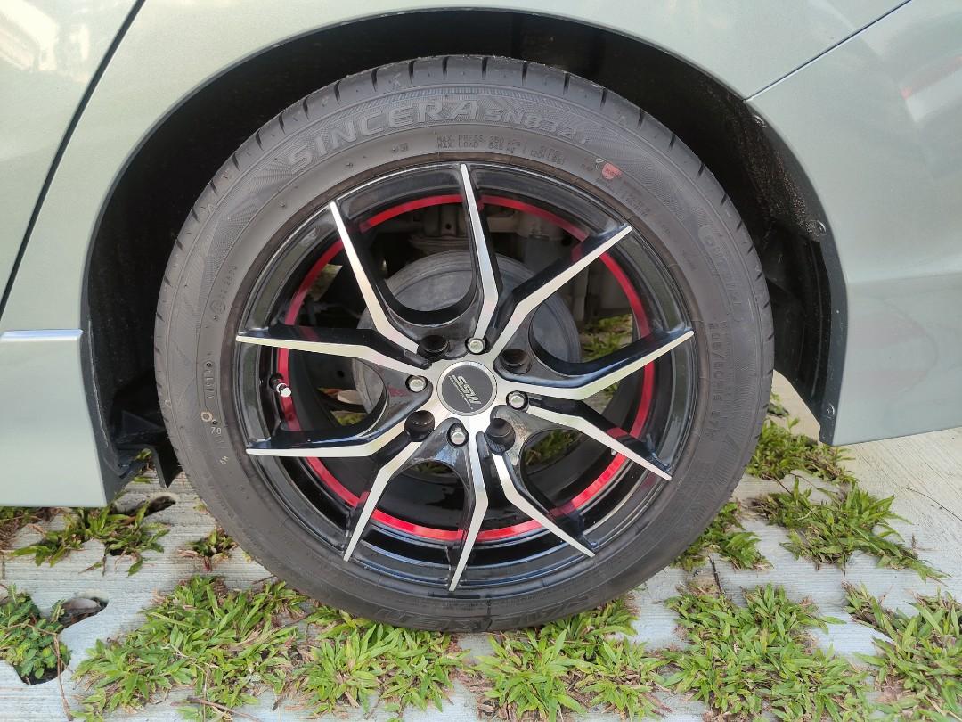 Rims and Tyre 205/50/16, Car Accessories, Tyres & Rims on Carousell