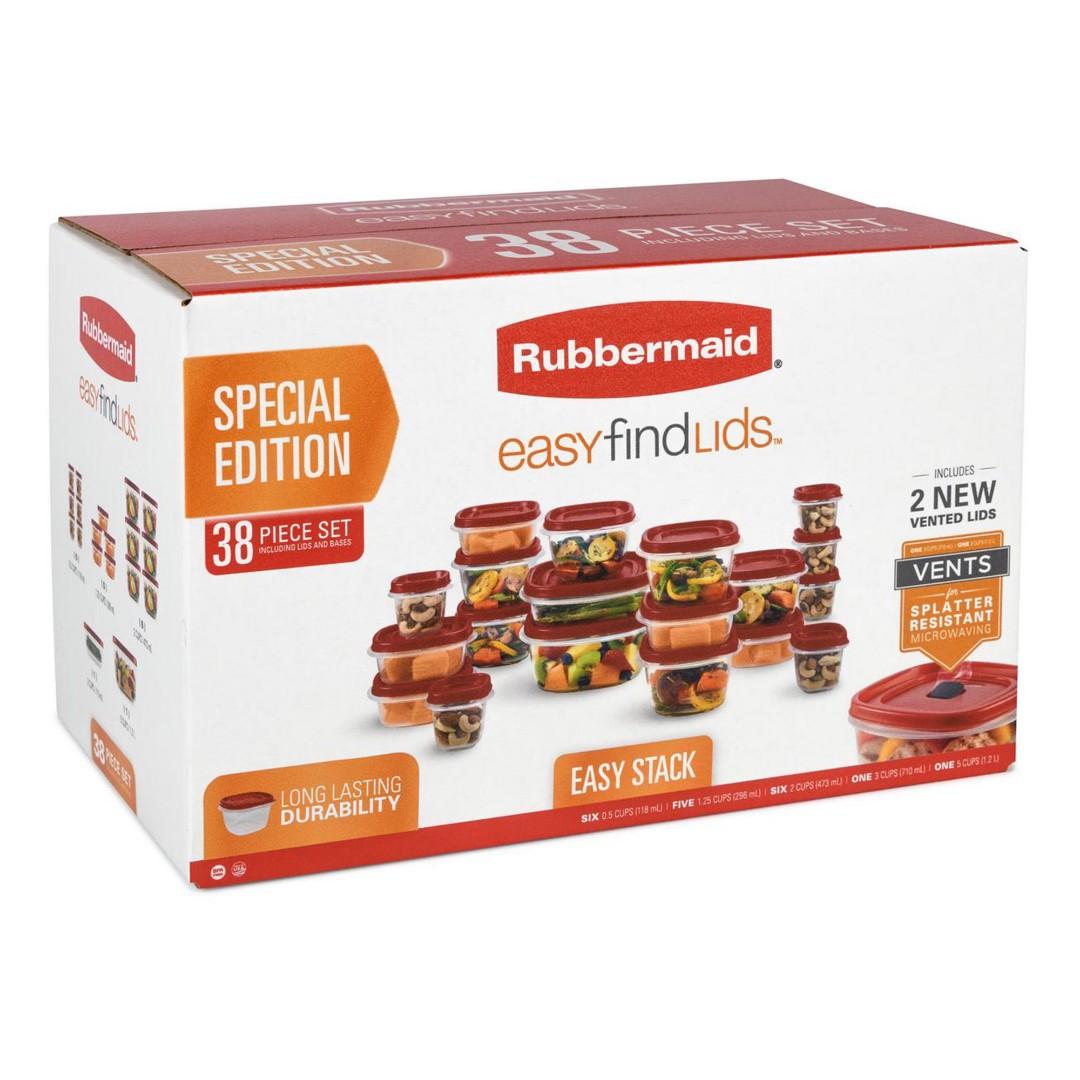Rubbermaid Special Edition Easy Find Lids 38pc Set, Furniture & Home