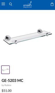 Rubine toilet glass shelf