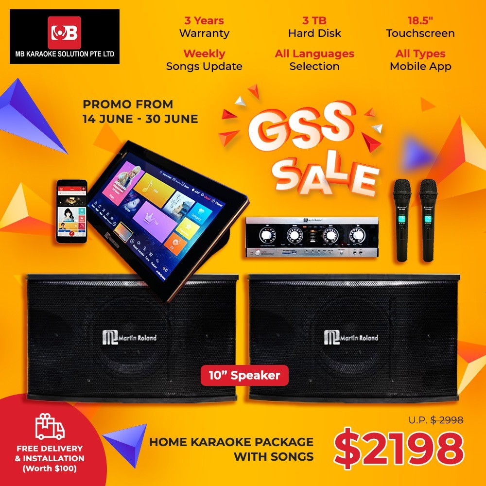 [SG] MB Karaoke MB KTV888 Touchscreen + MRS450 Home Karaoke System