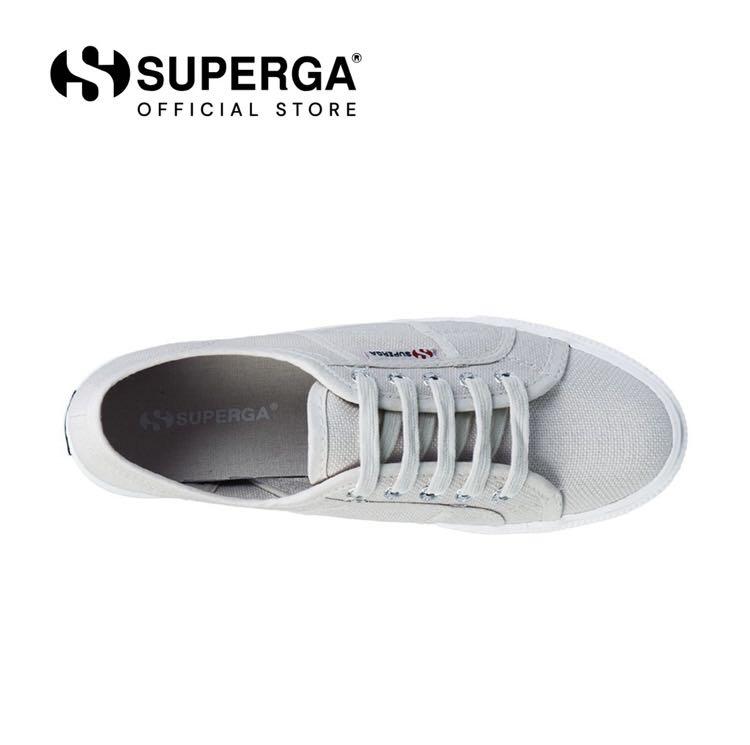 Superga 2790 Flatform Sneakers in Grey Seashell Women s Fashion Footwear Sneakers on Carousell