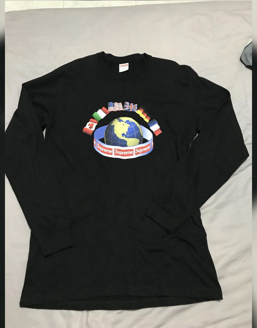 Supreme Flags Tee Size L Men s Fashion Tops Sets Tshirts