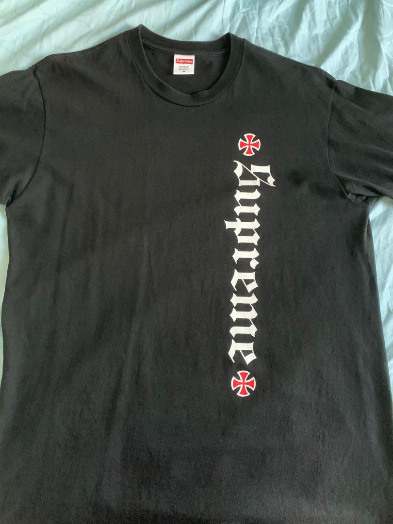 Supreme x Independent tee Men s Fashion Tops Sets Tshirts