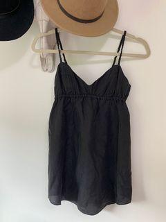 Talula black silk tank