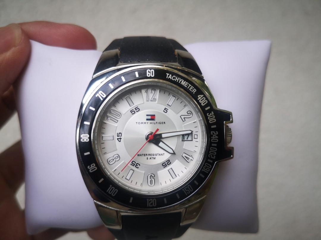 Hilfiger Tachymeter mens watch, Watches on Carousell