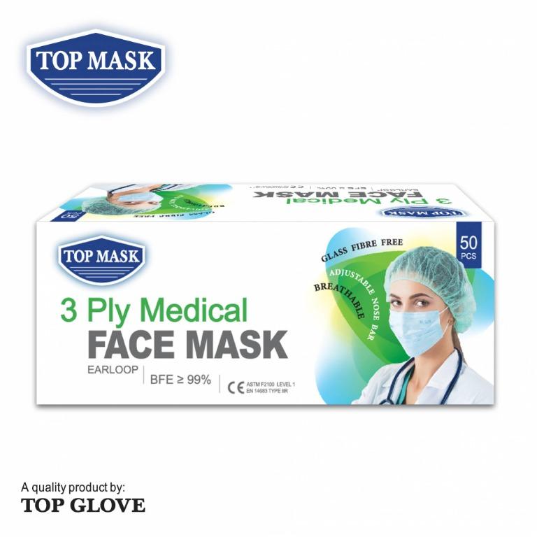 special promotion top mask 3 ply medical face mask 50pcs box everything else others on carousell