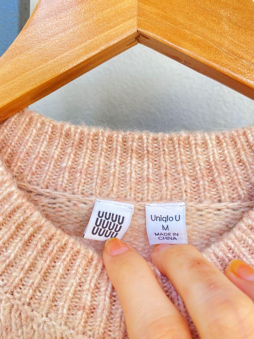 Uniqlo U Peach Knit Sweater, Women's Fashion, Tops, Blouses on Carousell