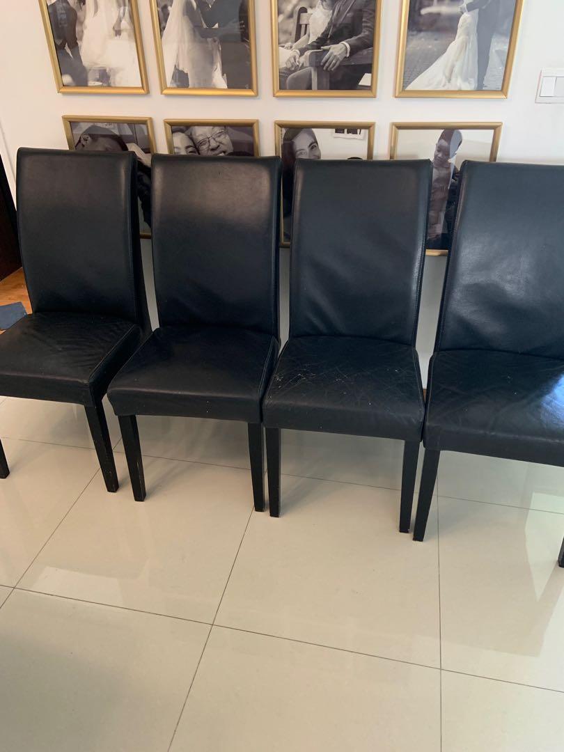Used Ikea Bergmund Dining Chairs, Ikea Leather Dining Chairs