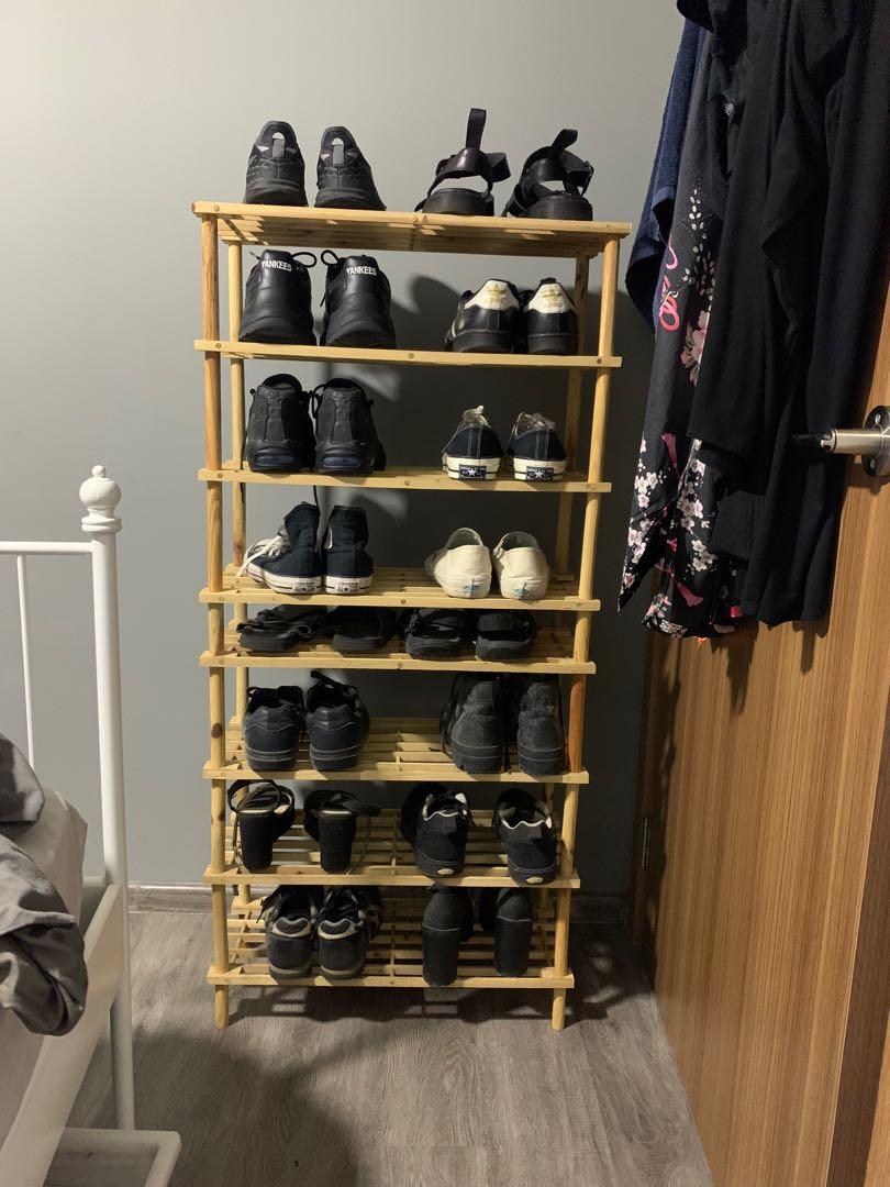 USED wooden shoe rack self assemble Furniture Home Living Home Improvement Organisation Home Improvement Tools Accessories on Carousell