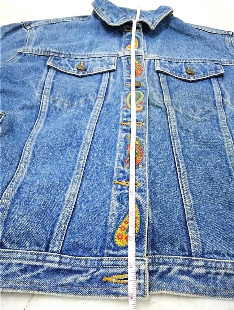 GAP JEANS 1969 RN 54023 distressed blue denim jean jacket XL