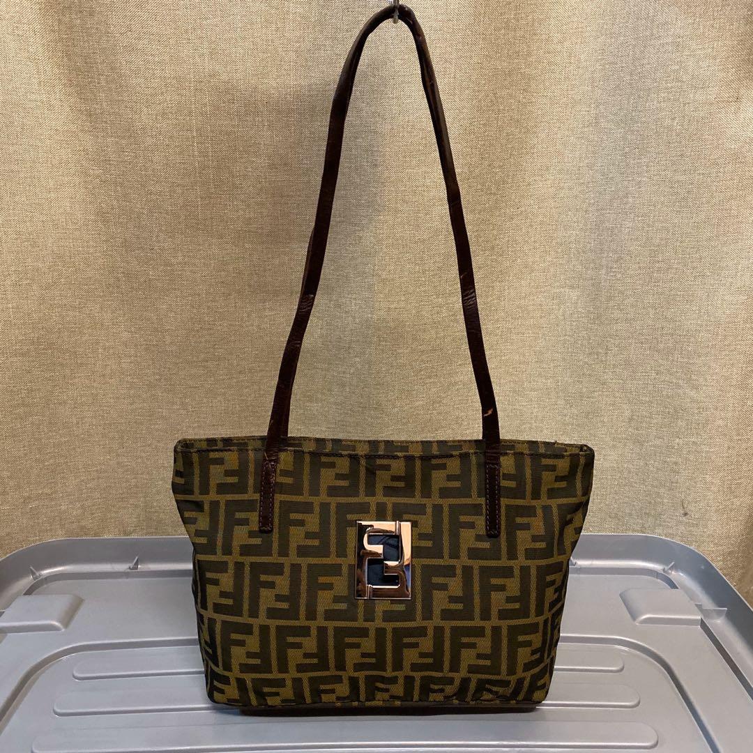 Vintage Fendi Zucca Small Zipper Tote Women s Fashion Bags