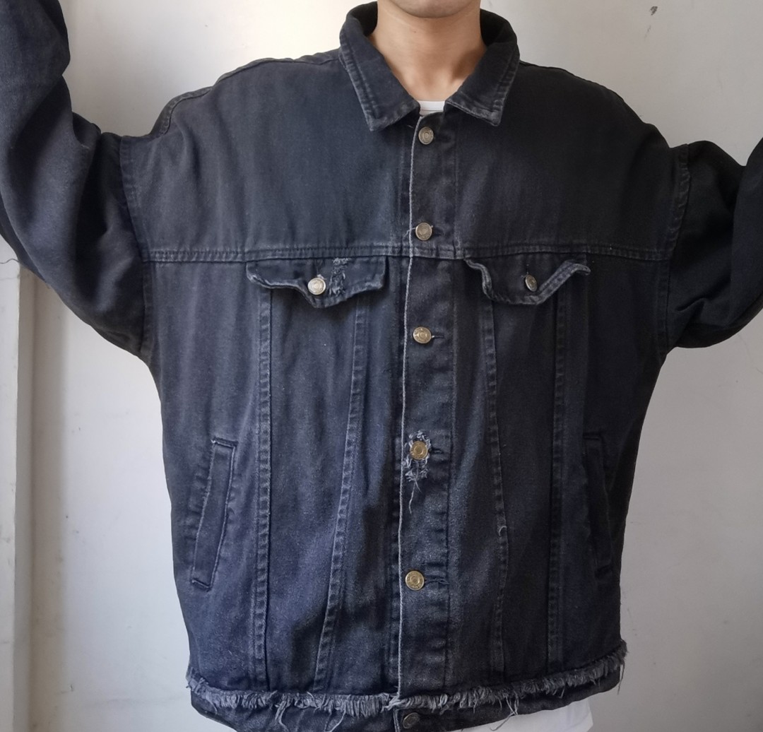 black denim jacket xl