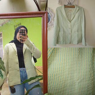 yellow green vintage blazer