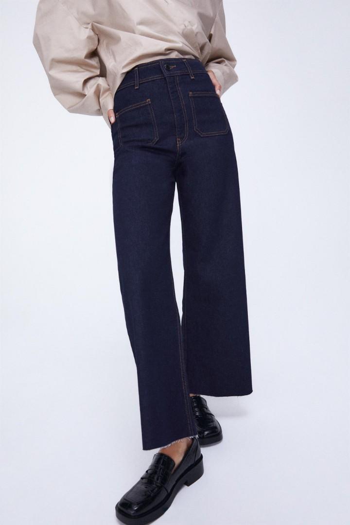 Zara ZW premium marine straight jeans 