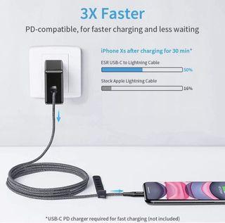 2 Meters ESR USB-C to Lightning Cable 2 Meters ESR USB-C to Lightning Cable