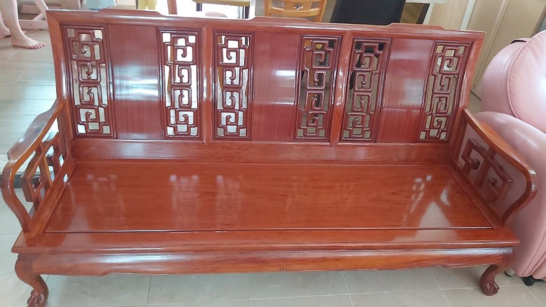 花梨木梳化椅 已翻新 傢俬 家居 傢俬 Carousell