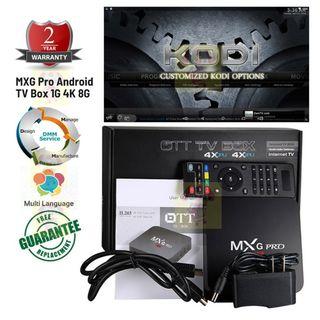✅ B100P MXG Pro Android TV Box 1G 4K 8G with Warranty