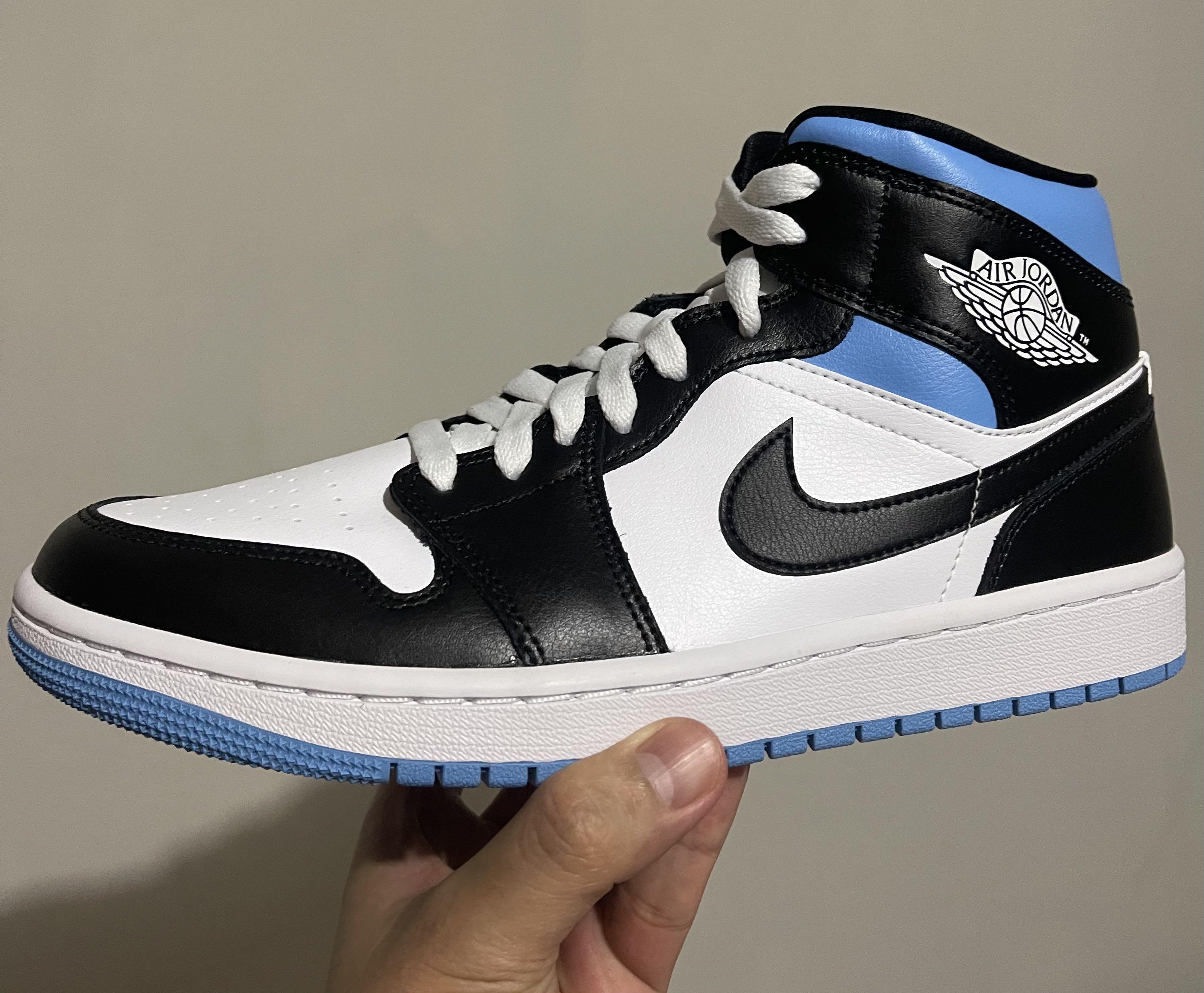 Air Jordan 1 Mid Womens University Blue Men S Fashion Footwear Sneakers On Carousell