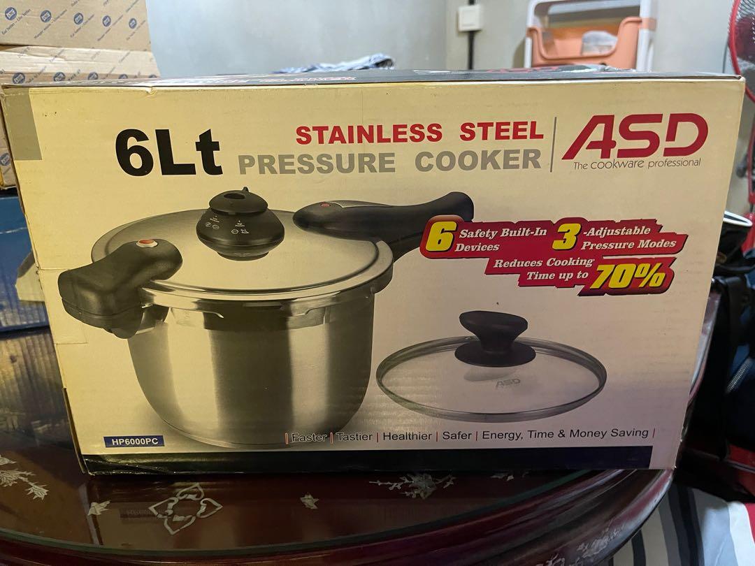 ASD 6L stainless steel pressure cooker TV Home Appliances Kitchen Appliances Cookers on Carousell