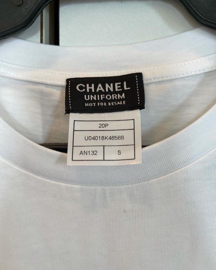 Authentic Chanel White T-Shirt, Women's Fashion, Tops, Shirts on Carousell