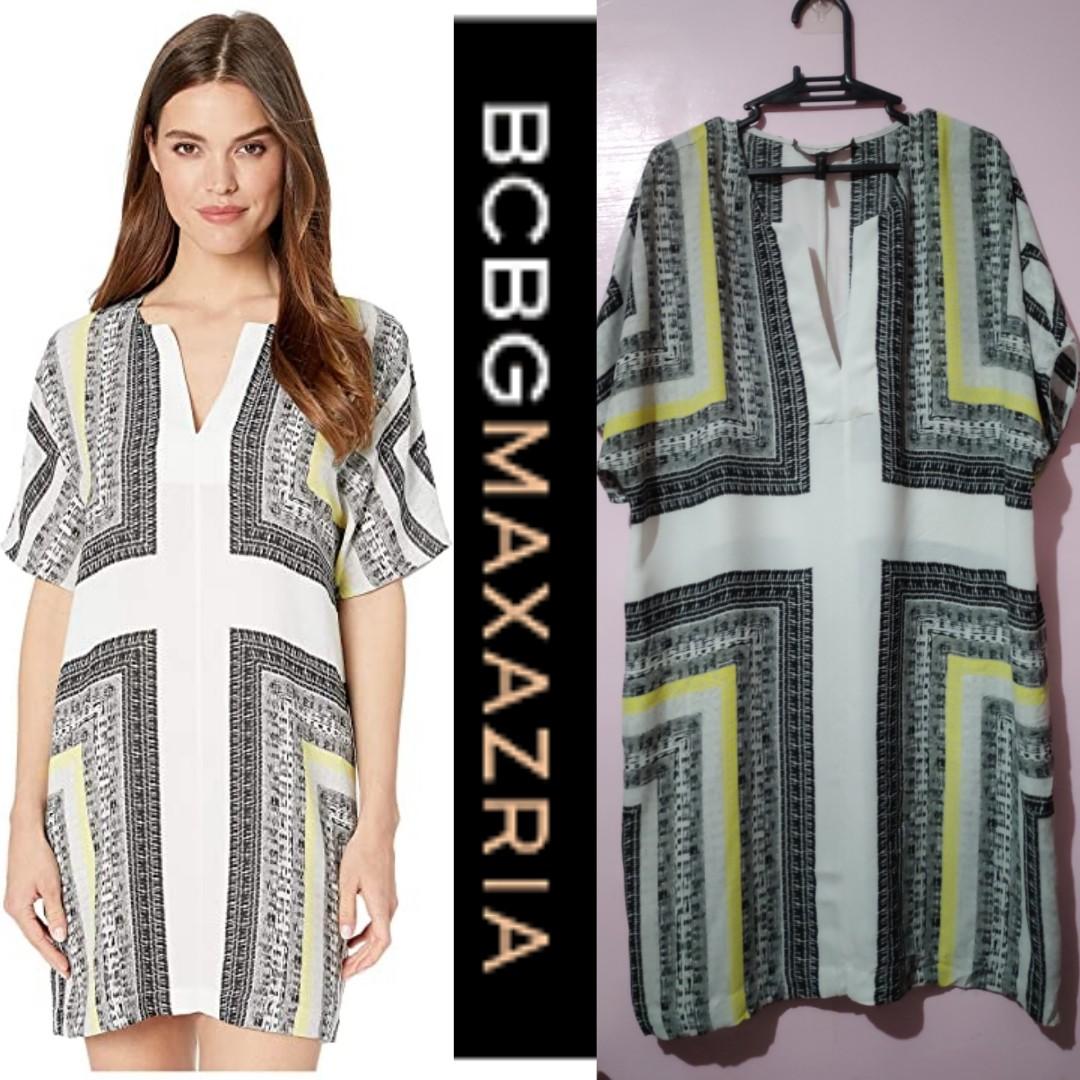 Bcbg stitch scarf shift sales dress