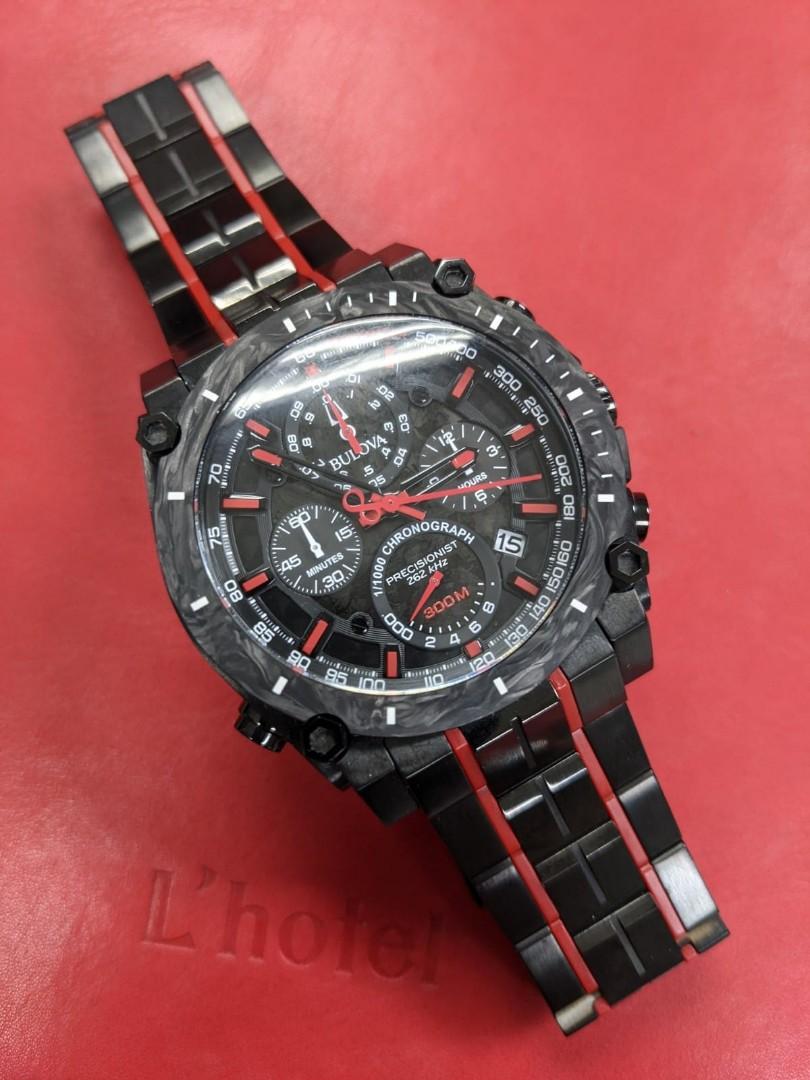 Bulova Men s Chronograph Precisionist Carbon Fibre Dial Black