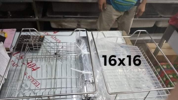 SUS 304 Pull Out Dish Rack (Category: Food Organization & Storage) located in Antipolo. Submitted by homecourtkitchenandbath (Listing ID 1094437754, Image 3). Description: Pull out Kitchen Cabinet Organizer / Dish Rack With Drawer slides and Plastic Tray Set Stainless Steel 304 Non-soft closing drawer slides 2layers per set Available in different sizes COD payment accepted Same day delivery Rizal and Metro Manila areas, shipping fee c/o buyer.