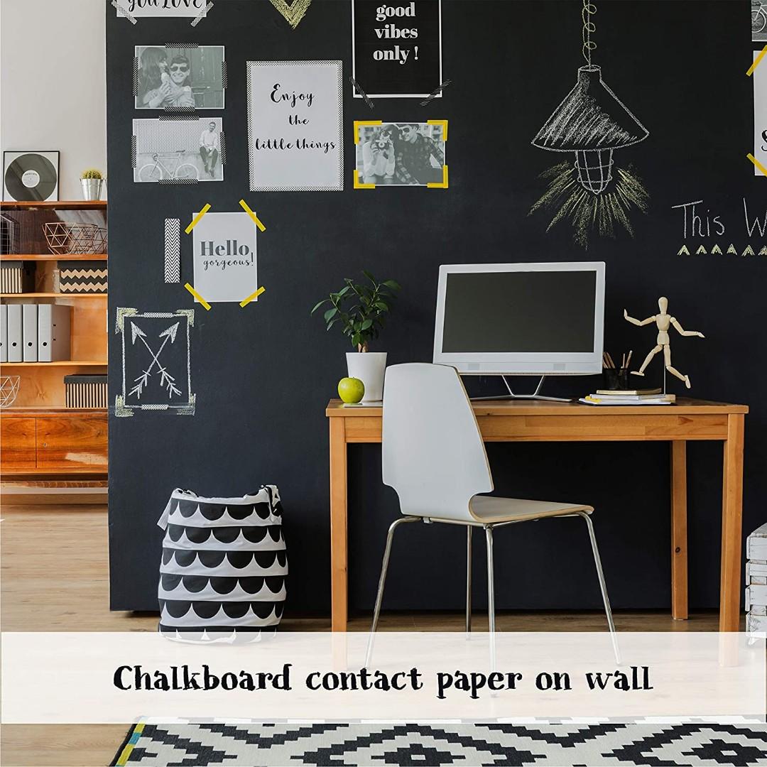 Chalkboard Contact Paper Chalkboard Paper Roll Peel and Stick 7 Feet