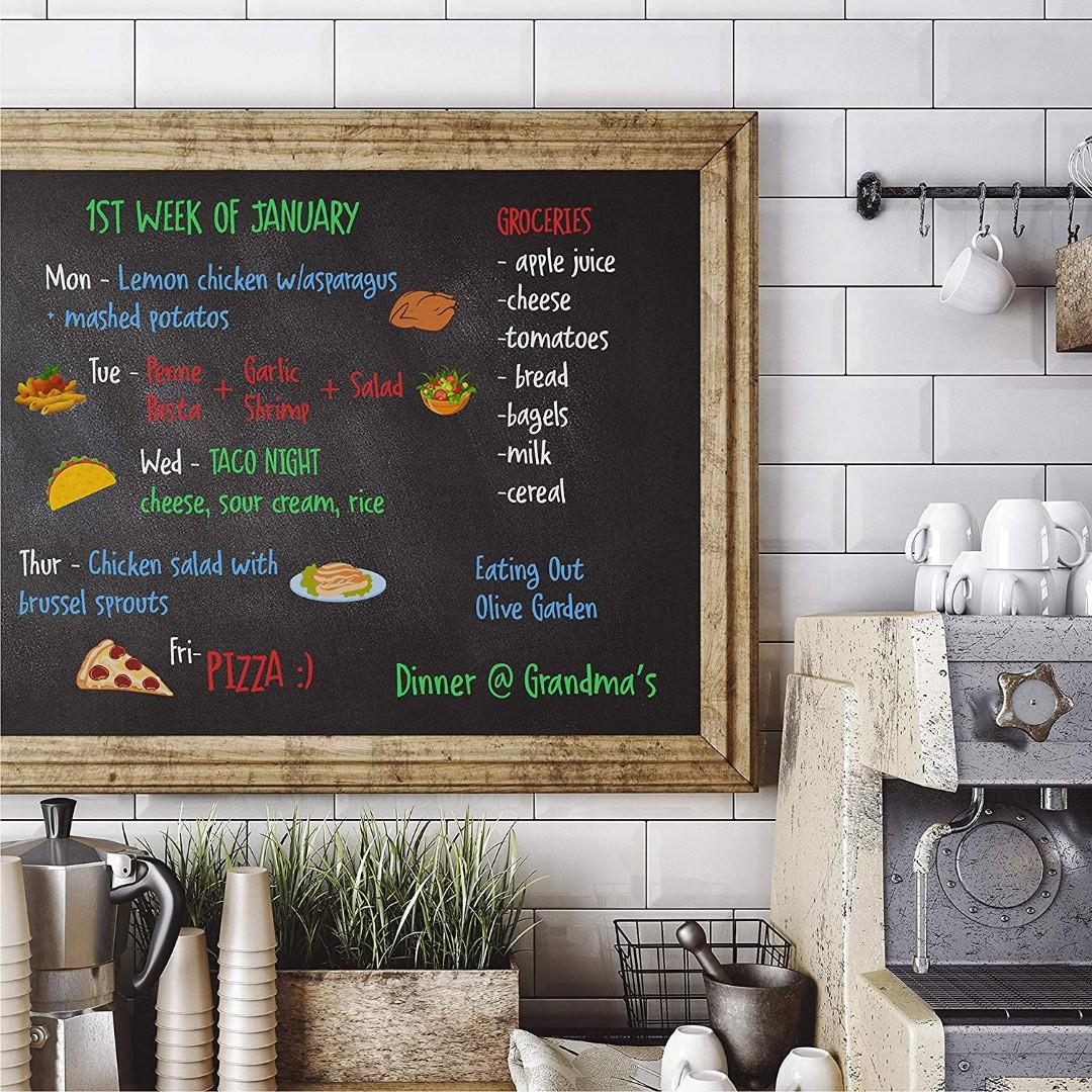 Chalkboard Contact Paper Chalkboard Paper Roll Peel and Stick 7 Feet