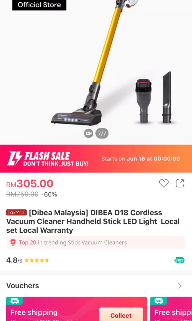 Dibea D18 Handheld Cordless Vacuum Cleaner Electronics Others On Carousell