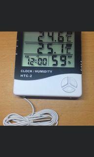 Digital Thermometer, Hygrometer and Clock with probe