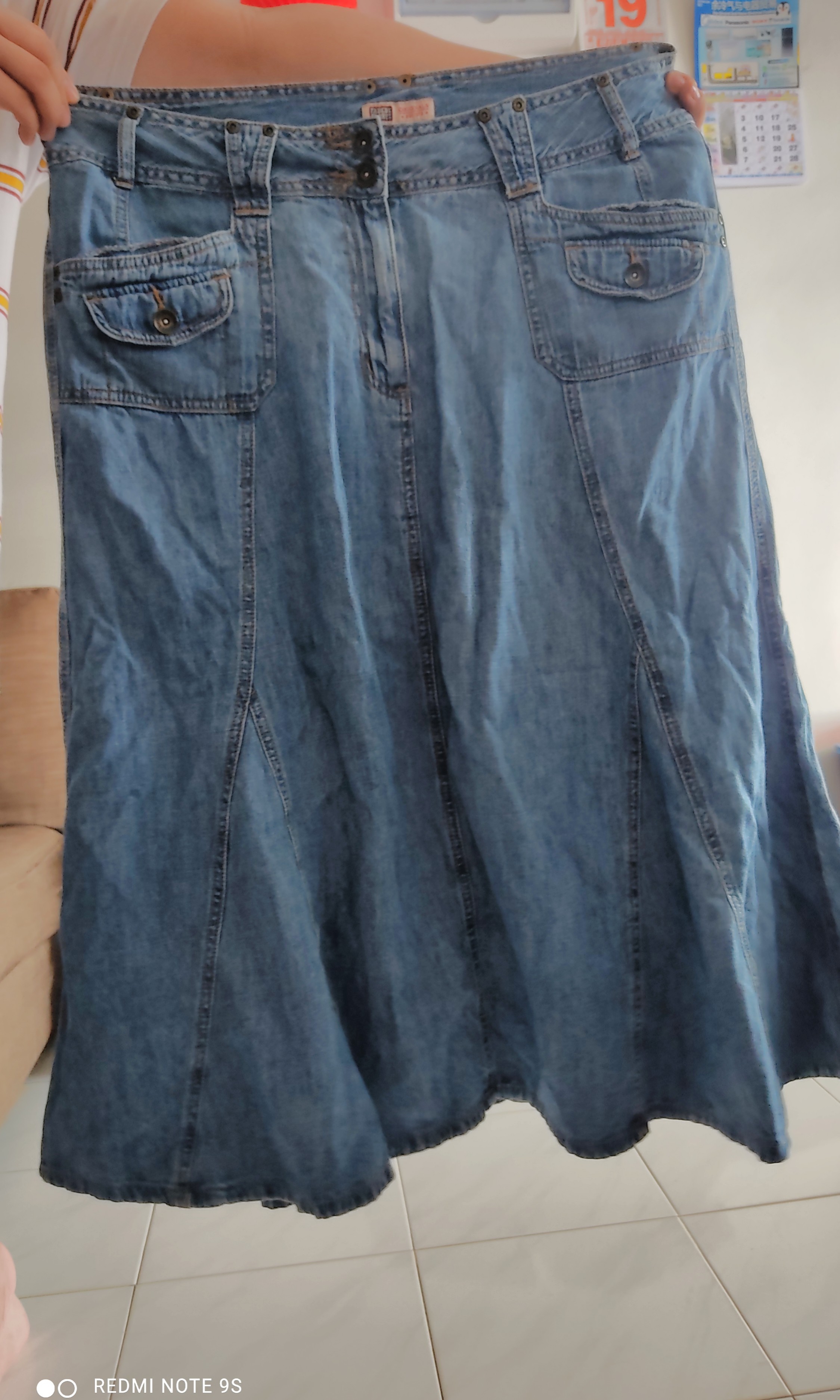 Faded glory denim store skirt