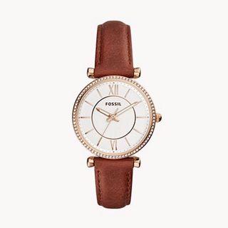 Fossil brown and gold leather watch Fossil brown and gold leather watch