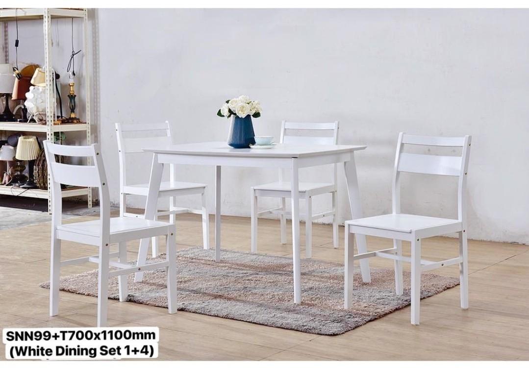 Free Post To West Malaysia Only Ready Stock Dining Set Includes 1x Table L110cm