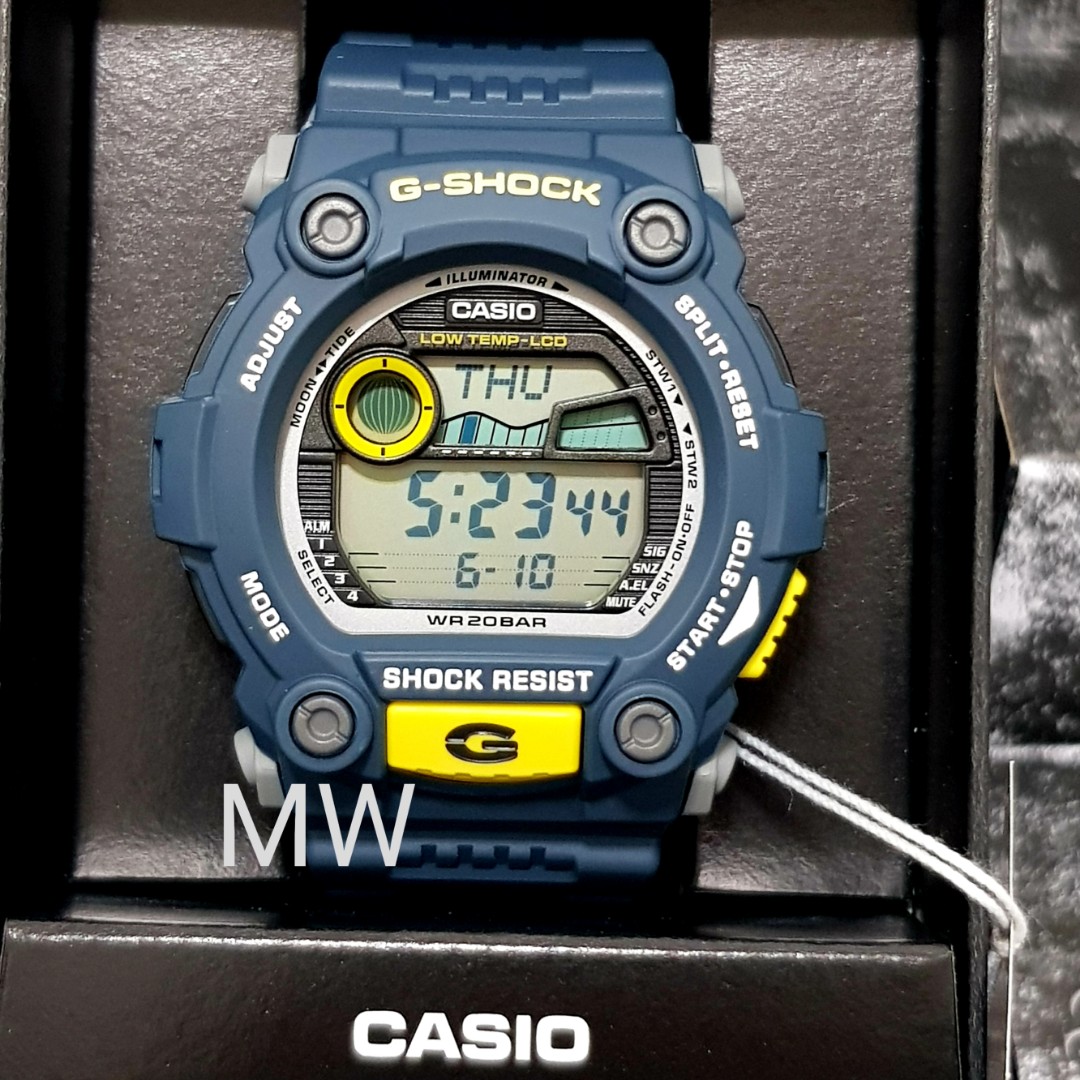 G Shock mat moto biru blue g7900 g 7900 g 7900 2dr jam watch brand