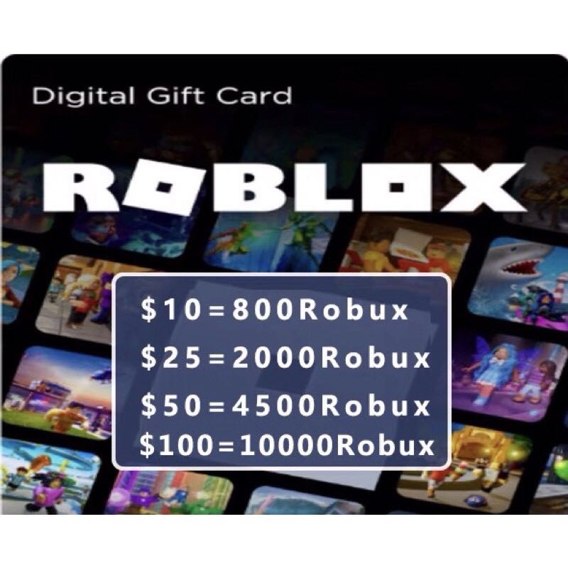 Global Original Roblox Game Cards Code Robux Roblox Gift Card Top  Up/800-4500 Robux /instant code, Video Gaming, Gaming Accessories, In-Game  Products on Carousell
