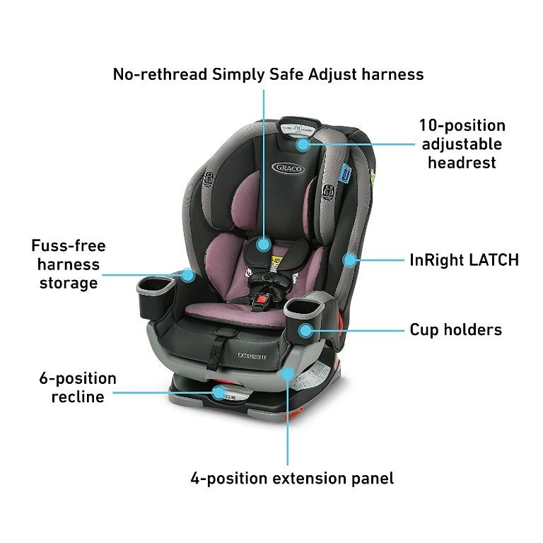 Graco Extend2Fit 3in1 Car Seat, Norah, Babies & Kids, Going Out, Car