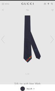 GUCCI Silk Tie With Bee Wed