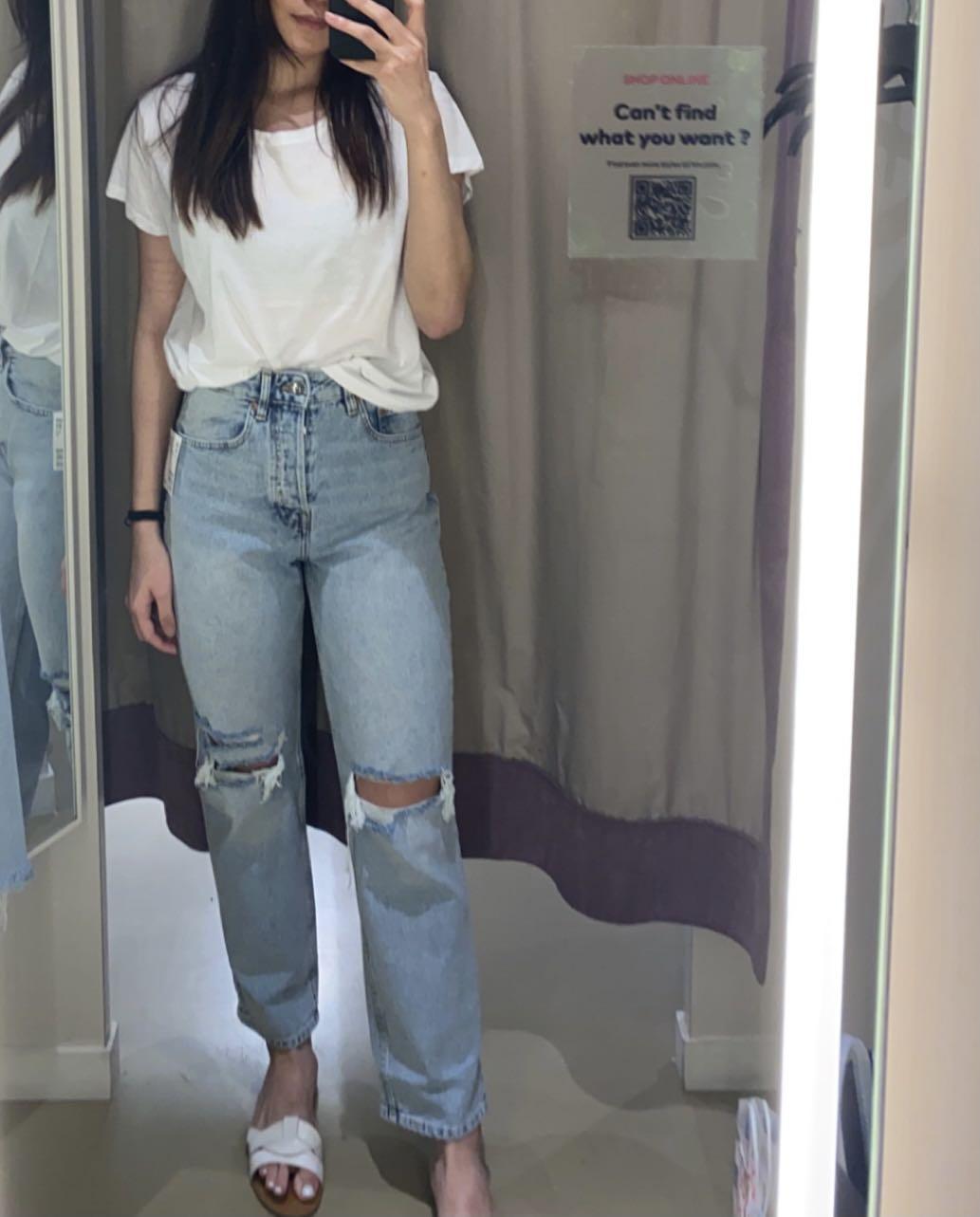 H&m high waisted ripped jeans shop